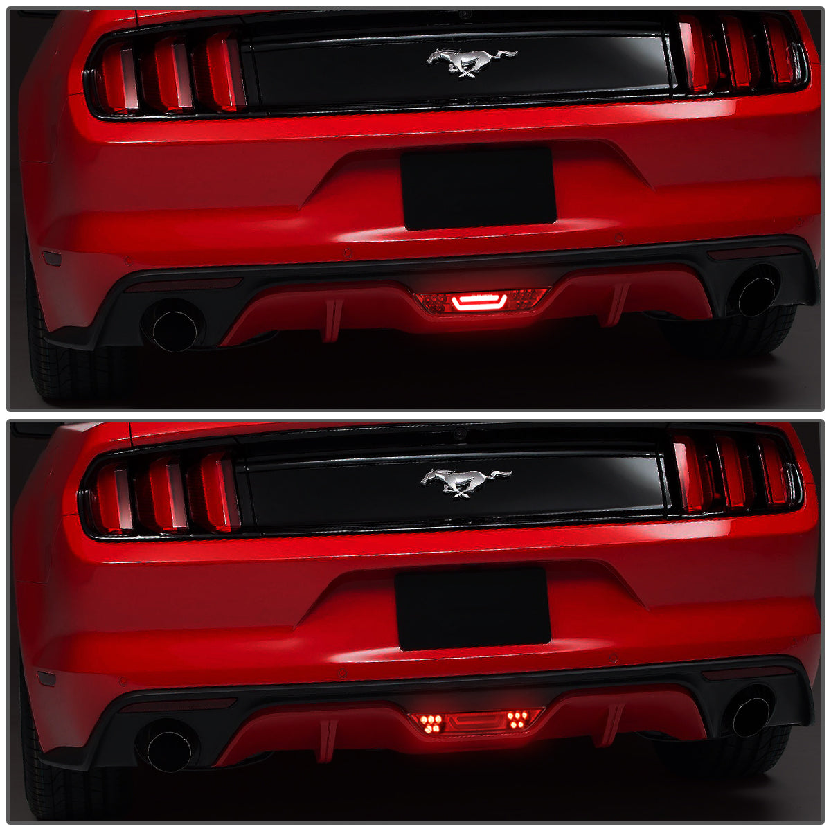 LUZ DE FRENO 15-18 FORD MUSTANG - REQUIRES WIRING INTO EXISTING REVERSE / TAIL LIGHTS - 3D - LED - RED