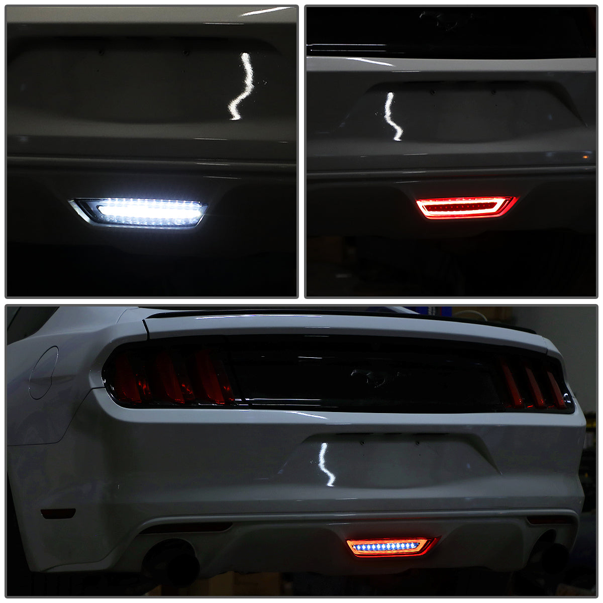 LUZ DE FRENO 15-18 FORD MUSTANG - REQUIRES WIRING INTO EXISTING REVERSE / TAIL LIGHTS - LED - BLACK / SMOKE