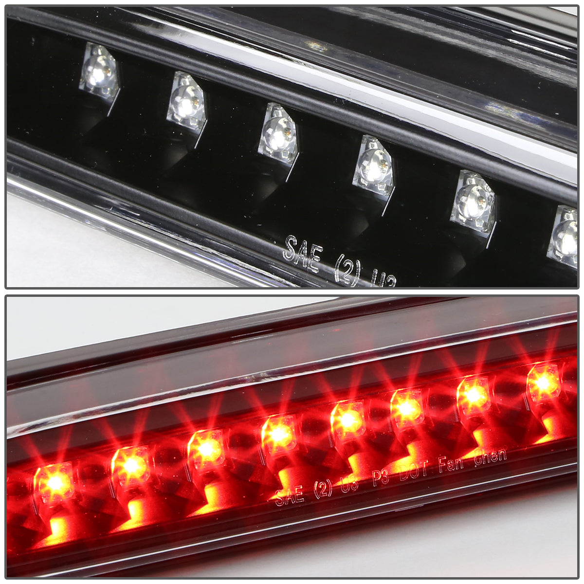 LUZ DE FRENO 93-11 FORD RANGER / 99-16 FORD F-250, F-350, F-450, F-550 SUPER DUTY / 95-03 MAZDA B2300, B3000, B4000 - LED - BLACK