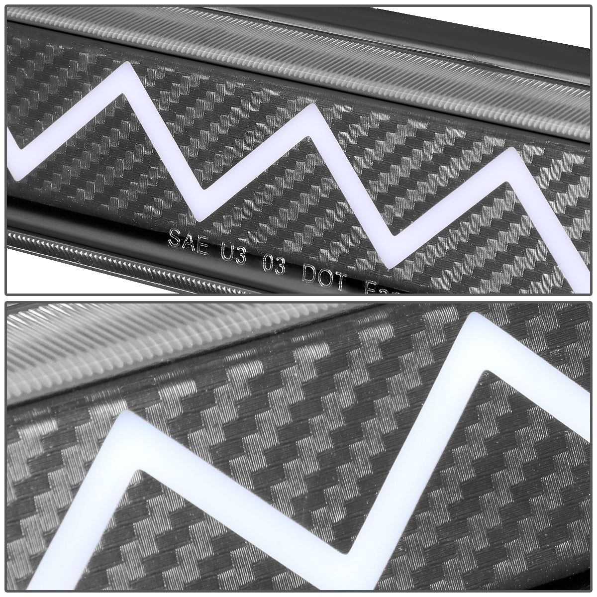 LUZ DE FRENO 94-10 MAZDA B2300, B2500, B3000, B4000 / 93-11 FORD RANGER / 01-05 FORD EXPLORER SPORT TRAC / 99-16 FORD F-250SD, F-350SD, F-450SD, F-550SD - 3D - SEQUENTIAL HEARTBEAT LED - BLACK