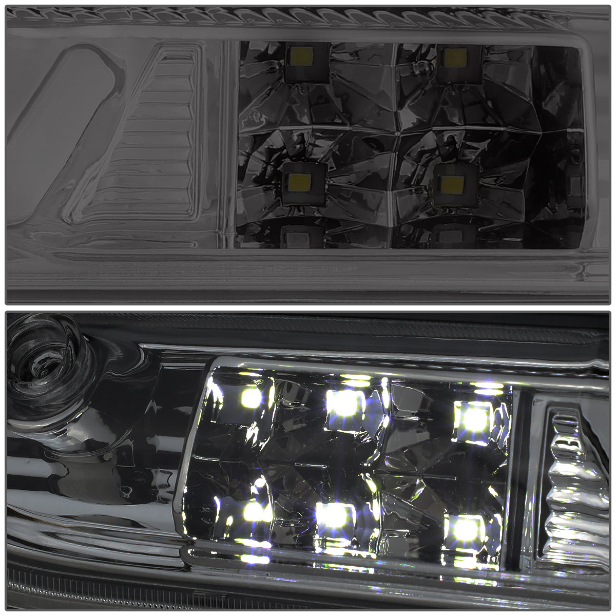 LUZ DE FRENO 07-13 CHEVY SILVERADO 1500, 1500HD, GMC SIERRA 1500, 1500HD / 07-14 SILVERADO 2500, 3500, HD MODELS, GMC SIERRA 2500, 3500, HD MODELS / 09-10 HUMMER H3T - 3D - LED - SMOKE