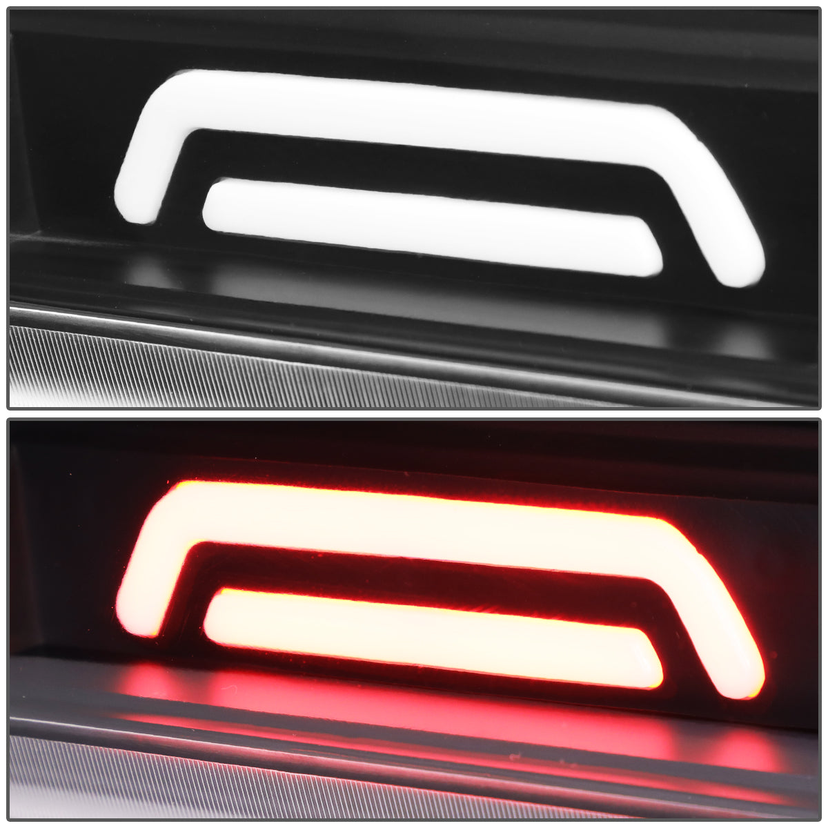 LUZ DE FRENO 14-20 CHEVY SILVERADO 1500, GMC SIERRA 1500 / 15-20 SILVERADO 2500HD, 3500HD, SIERRA 2500HD, 3500HD / 2019 GMC SIERRA 1500 LIMITED - FITS MODELS WITH CARGO LIGHT - 3D - LED - BLACK