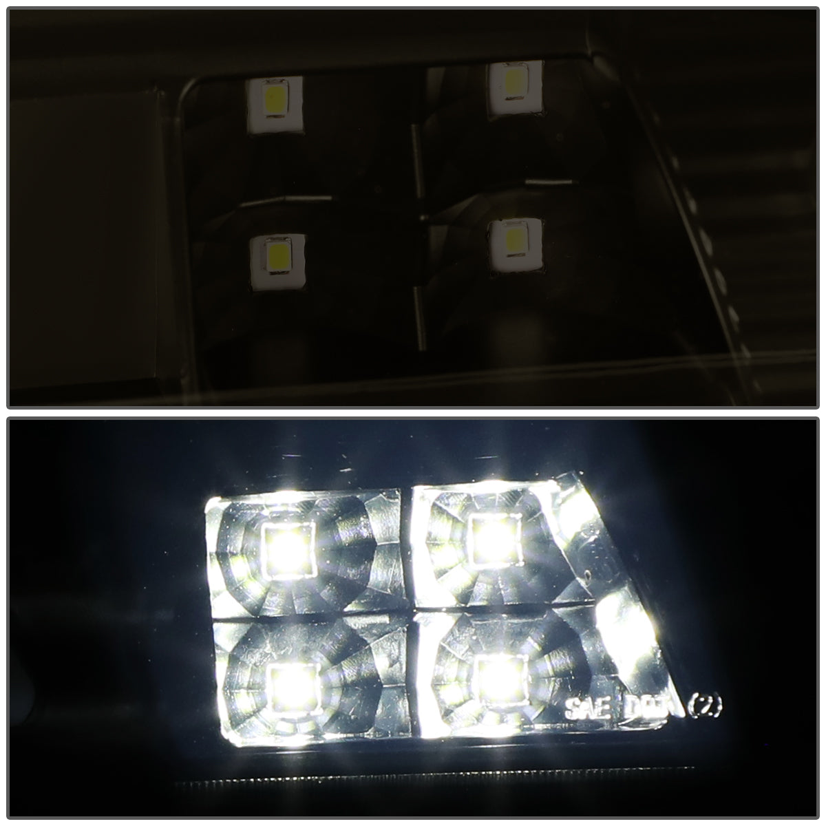 LUZ DE FRENO 14-20 CHEVY SILVERADO 1500, GMC SIERRA 1500 / 15-20 SILVERADO 2500HD, 3500HD, SIERRA 2500HD, 3500HD / 2019 GMC SIERRA 1500 LIMITED - FITS MODELS WITH CARGO LIGHT - 3D - LED - BLACK / SMOKE