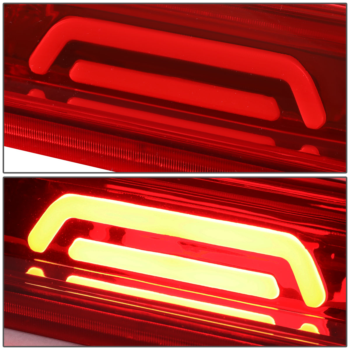 LUZ DE FRENO 14-20 CHEVY SILVERADO 1500, GMC SIERRA 1500 / 15-20 SILVERADO 2500HD, 3500HD, SIERRA 2500HD, 3500HD / 2019 GMC SIERRA 1500 LIMITED - FITS MODELS WITH CARGO LIGHT - 3D - LED - RED