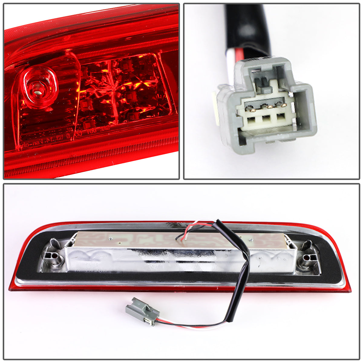 LUZ DE FRENO 14-20 CHEVY SILVERADO 1500, GMC SIERRA 1500 / 15-20 SILVERADO 2500HD, 3500HD, SIERRA 2500HD, 3500HD / 2019 GMC SIERRA 1500 LIMITED - FITS MODELS WITH CARGO LIGHT - 3D - LED - RED