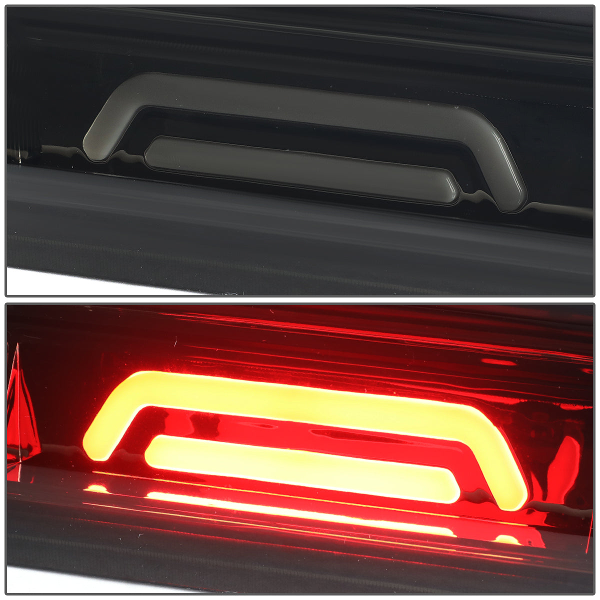 LUZ DE FRENO 14-20 CHEVY SILVERADO 1500, GMC SIERRA 1500 / 15-20 SILVERADO 2500HD, 3500HD, SIERRA 2500HD, 3500HD / 2019 GMC SIERRA 1500 LIMITED - FITS MODELS WITH CARGO LIGHT - 3D - LED - SMOKE