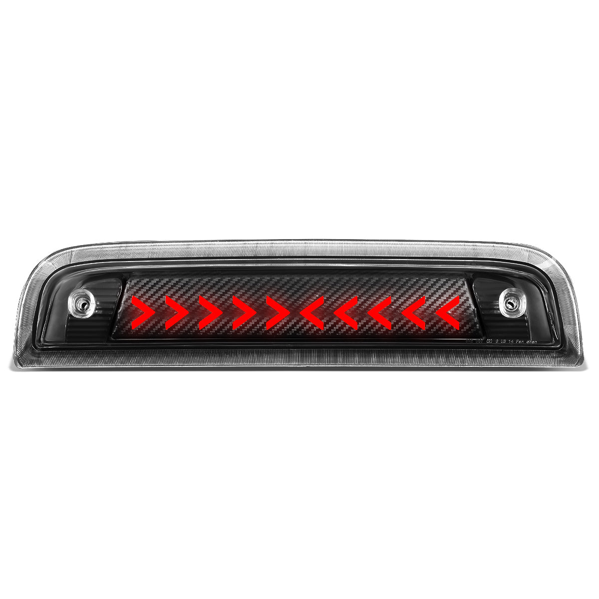 LUZ DE FRENO 14-20 CHEVY SILVERADO 1500 / 14-18 GMC SIERRA 1500 / 15-19 SILVERADO 2500, 3500, SIERRA 2500, 3500 / 2019 SIERRA 1500 LIMITED - FITS MODELS WITH CARGO LIGHT - 3D - SEQUENTIAL ARROW LED - BLACK