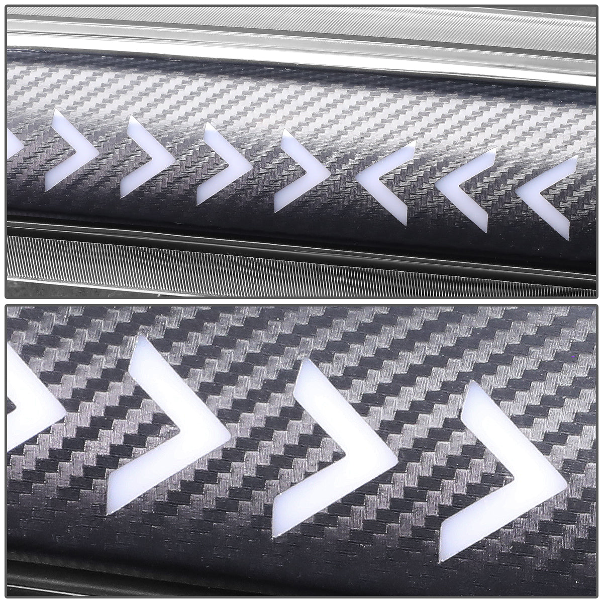 LUZ DE FRENO 14-20 CHEVY SILVERADO 1500 / 14-18 GMC SIERRA 1500 / 15-19 SILVERADO 2500, 3500, SIERRA 2500, 3500 / 2019 SIERRA 1500 LIMITED - FITS MODELS WITH CARGO LIGHT - 3D - SEQUENTIAL ARROW LED - BLACK