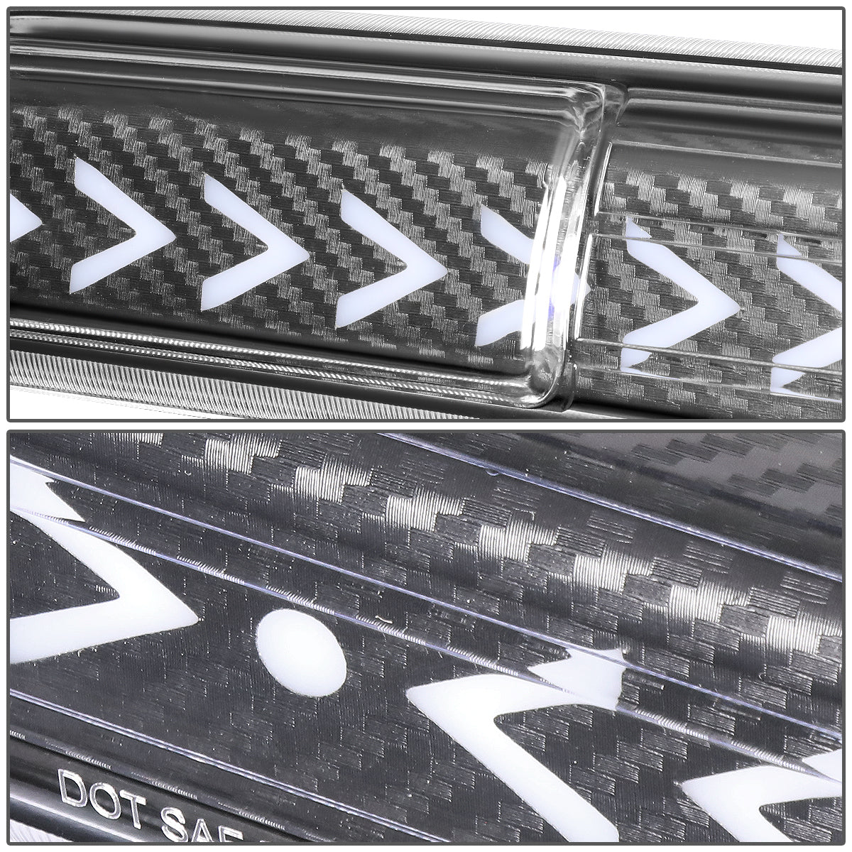 LUZ DE FRENO 99-06 CHEVY SILVERADO 1500, 2500, 3500, HD MODELS, GMC SIERRA 1500, 2500, 3500, HD MODELS / 2007 SILVERADO 1500, 2500, 3500, HD MODELS CLASSIC, SIERRA 1500, 2500, 3500 , HD MODELS CLASSIC - 3D - SEQUENTIAL ARROW LED - BLACK