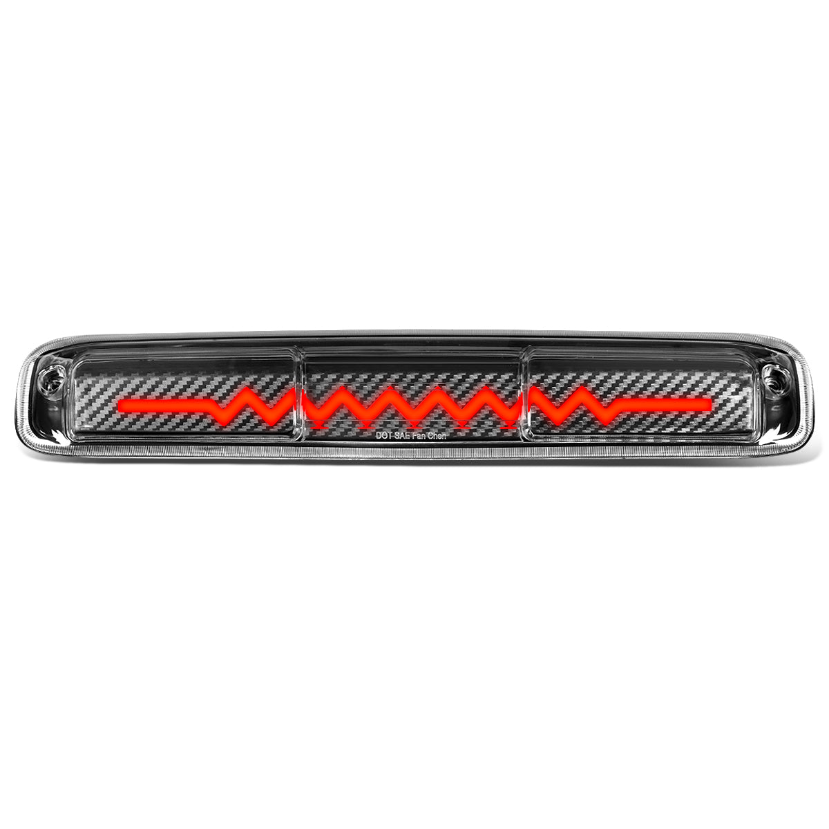 LUZ DE FRENO 99-06 CHEVY SILVERADO 1500, 2500, 3500, HD MODELS, GMC SIERRA 1500, 2500, 3500, HD MODELS / 2007 SILVERADO 1500, 2500, 3500, HD MODELS CLASSIC, SIERRA 1500, 2500, 3500 , HD MODELS CLASSIC - 3D - SEQUENTIAL HEARTBEAT LED - BLACK
