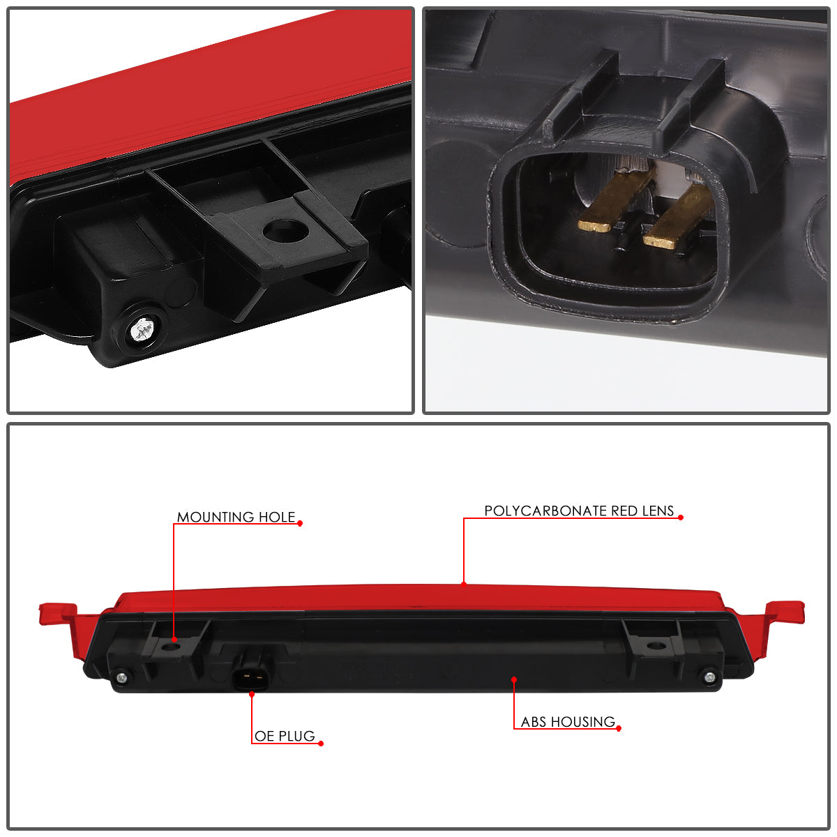 LUZ DE FRENO 09-17 CHEVY TRAVERSE / 09-12 GMC ACADIA - LED - RED