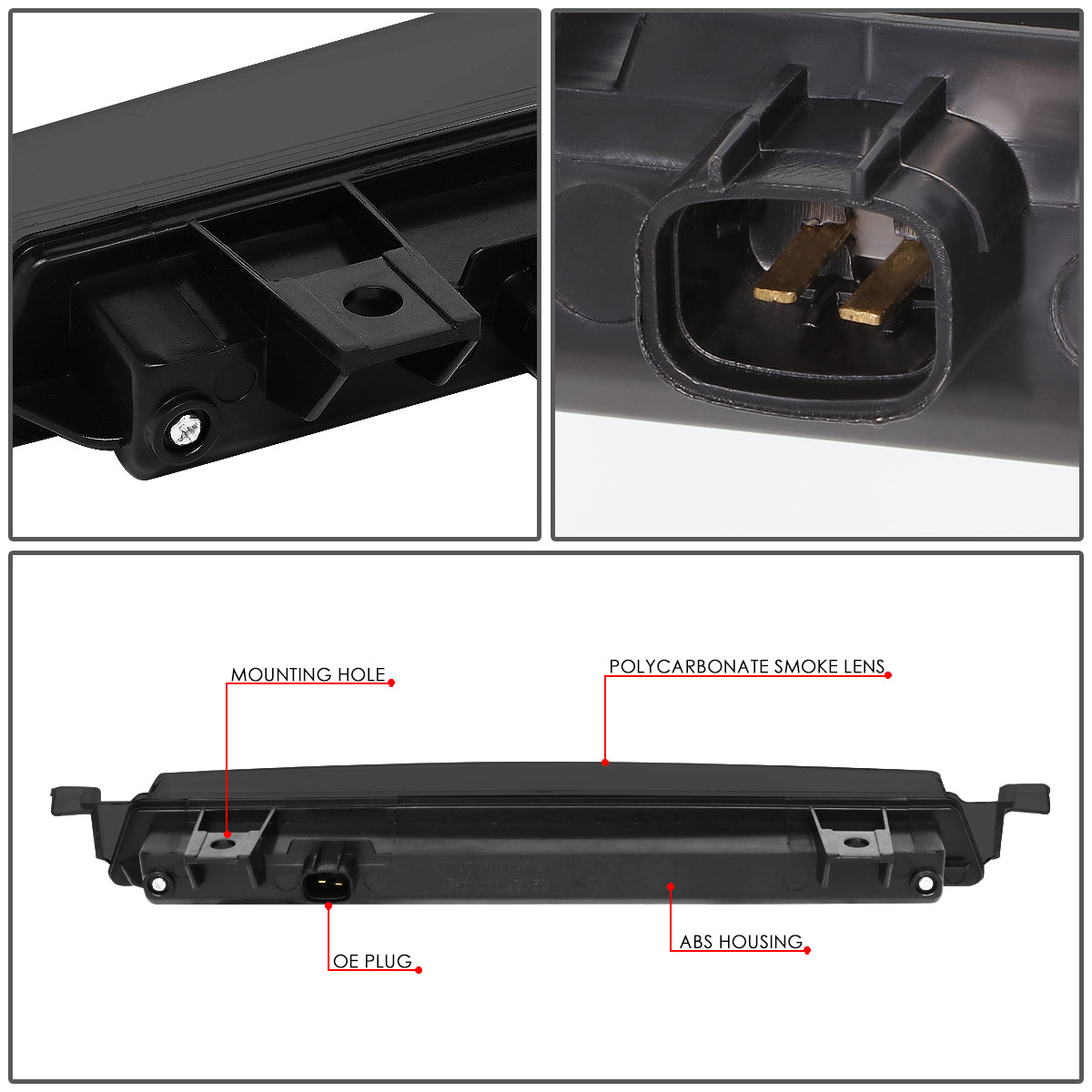 LUZ DE FRENO 09-17 CHEVY TRAVERSE / 09-12 GMC ACADIA - LED - SMOKE