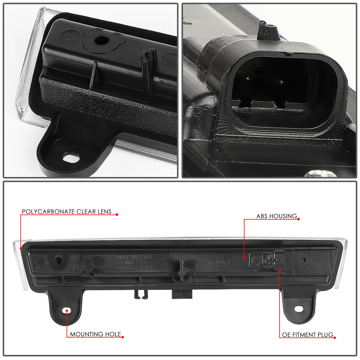 LUZ DE FRENO 00-06 CHEVY SUBURBAN 1500, 2500, CHEVY TAHOE, GMC YUKON, GMC YUKON XL 1500, 2500 - FITS LIFTGATE MODEL REAR DOORS ONLY - LED STRIP - CHROME