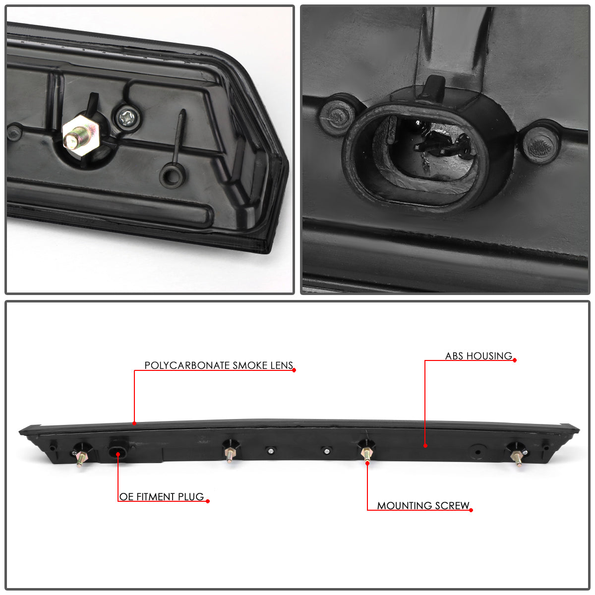 LUZ DE FRENO 15-20 CHEVY TAHOE, SUBURBAN / 16-19 SUBURBAN 3500HD - LED - BLACK / SMOKE