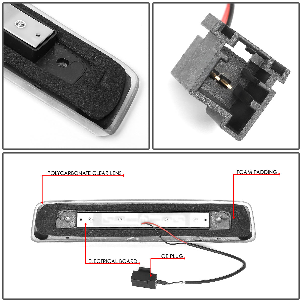 LUZ DE FRENO 06-10 JEEP COMMANDER - 3D - LED - BLACK