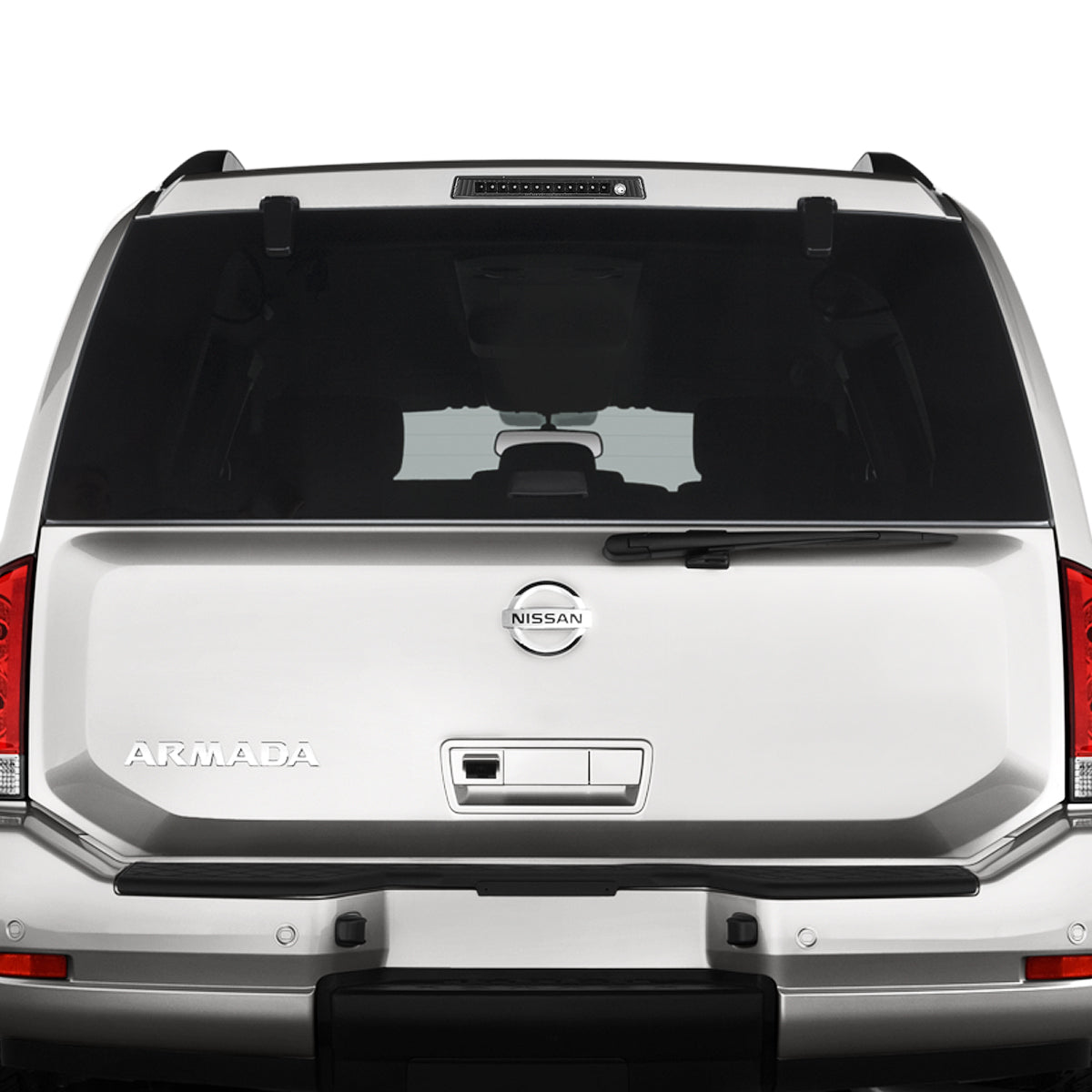 LUZ DE FRENO 05-15 NISSAN ARMADA / 2004 PATHFINDER ARMADA / 04-10 INFINITI QX56 - FITS MODELS WITHOUT CARGO LIGHT - LED - BLACK