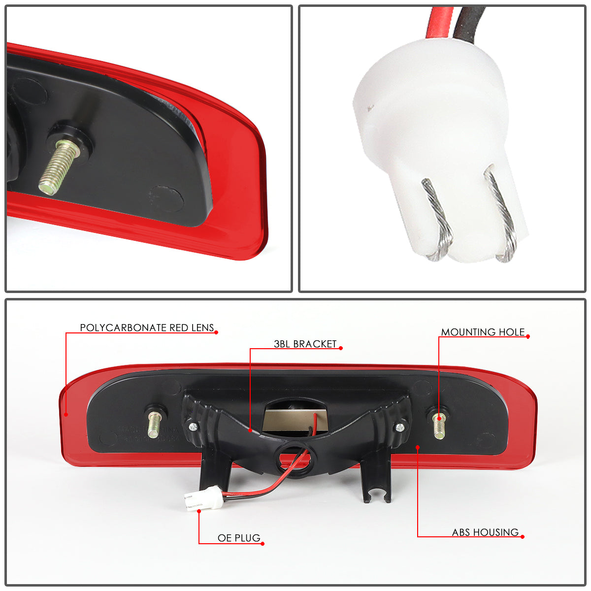 LUZ DE FRENO 09-14 NISSAN CUBE - LED - RED