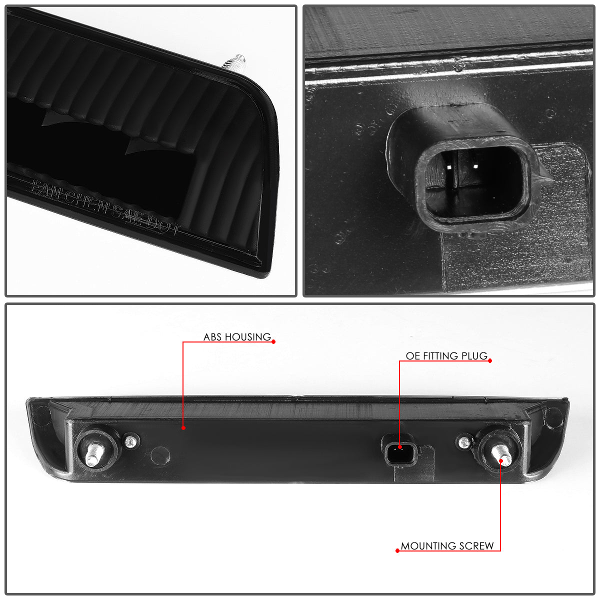 LUZ DE FRENO 14-19 NISSAN ROGUE - LED - BLACK / SMOKE