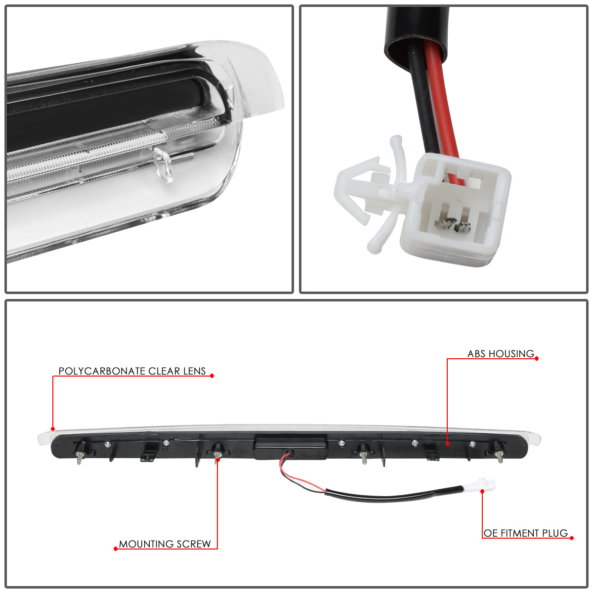 LUZ DE FRENO 05-10 SCION TC - LED - BLACK