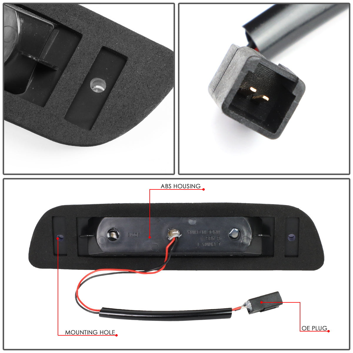 LUZ DE FRENO 95-15 TOYOTA TACOMA ALL MODELS / 16-PRESENT TACOMA ACCESS EXTENDED CAB - 3D - SEQUENTIAL TRIANGLE LED - BLACK