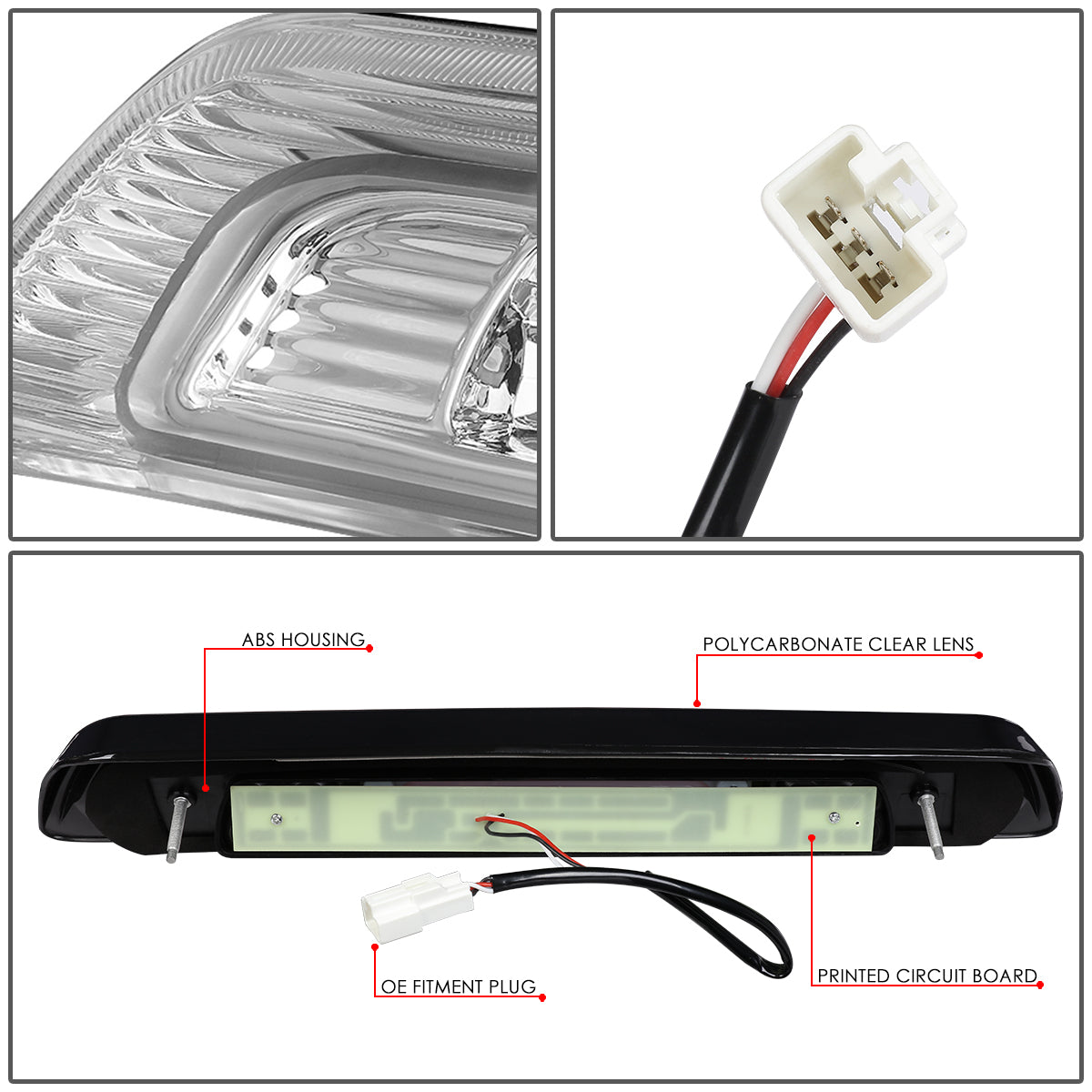 LUZ DE FRENO 07-18 TOYOTA TUNDRA - 3D - LED - CHROME