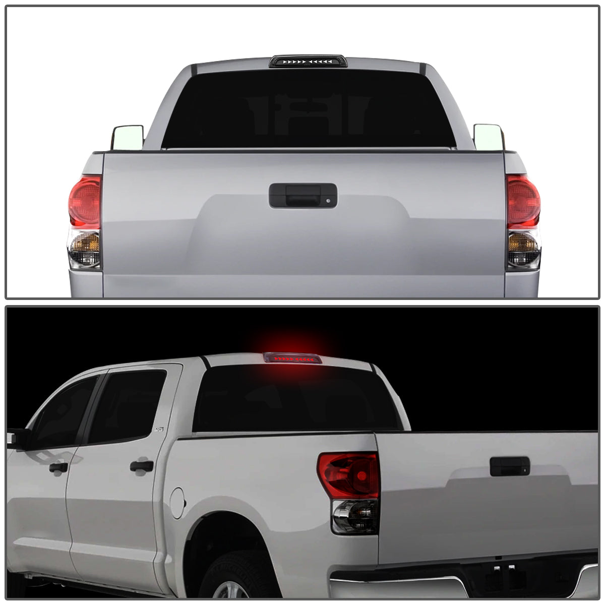 LUZ DE FRENO 07-17 TOYOTA TUNDRA - 3D - SEQUENTIAL TRIANGLE LED - BLACK