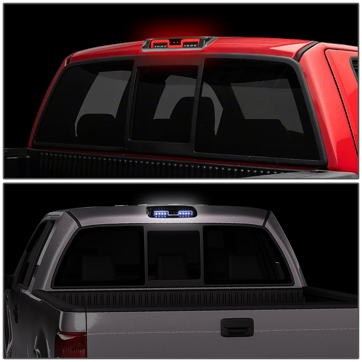 LUZ DE FRENO 3RD BRAKE LIGHT - 07-10 FORD EXPLORER SPORT TRAC / 04-08 F-150, LOBO / 06-08 LINCOLN MARK LT - FITS MODELS WITH CARGO LIGHT ONLY - SEQUENTIAL CHASE LED - CHROME