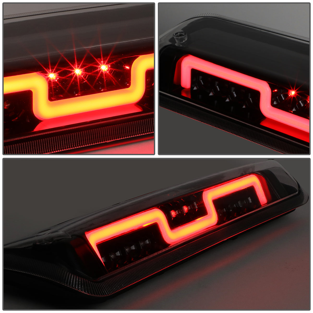 LUZ DE FRENO 3RD BRAKE LIGHT - 07-10 FORD EXPLORER SPORT TRAC / 04-08 F-150, LOBO / 06-08 LINCOLN MARK LT - FITS MODELS WITH CARGO LIGHT ONLY - SEQUENTIAL CHASE LED - CHROME