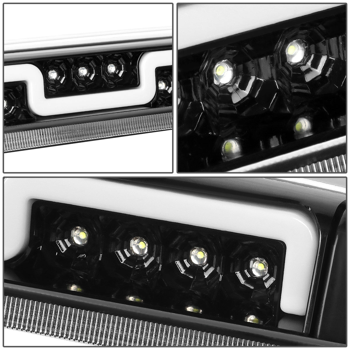 LUZ DE FRENO 3RD BRAKE LIGHT - 07-10 FORD EXPLORER SPORT TRAC / 04-08 F-150, LOBO / 06-08 LINCOLN MARK LT - FITS MODELS WITH CARGO LIGHT ONLY - SEQUENTIAL CHASE LED - CHROME