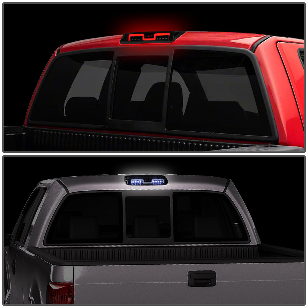 LUZ DE FRENO 3RD BRAKE LIGHT - 07-10 FORD EXPLORER SPORT TRAC / 04-08 F-150, LOBO / 06-08 LINCOLN MARK LT - FITS MODELS WITH CARGO LIGHT ONLY - SEQUENTIAL CHASE LED - SMOKE