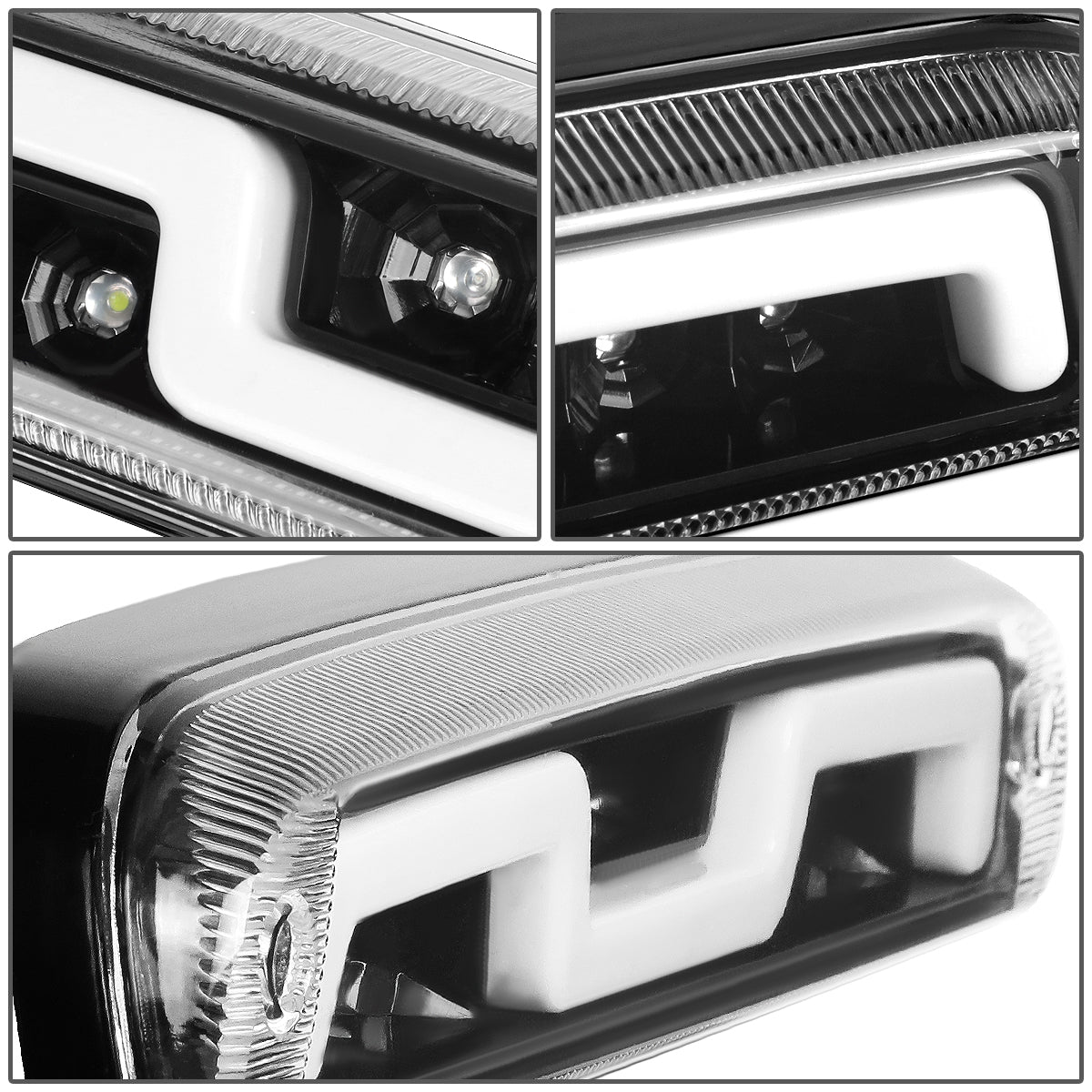 LUZ DE FRENO 3RD BRAKE LIGHT - 93-11 FORD RANGER / 99-16 F-250, F-350 SD, F-450 SD, F-550 SD / 95-03 MAZDA B2300, B2500, B3000, B4000 - FITS MODELS WITH CARGO LIGHTS ONLY - SEQUENTIAL CHASE LED - CHROME