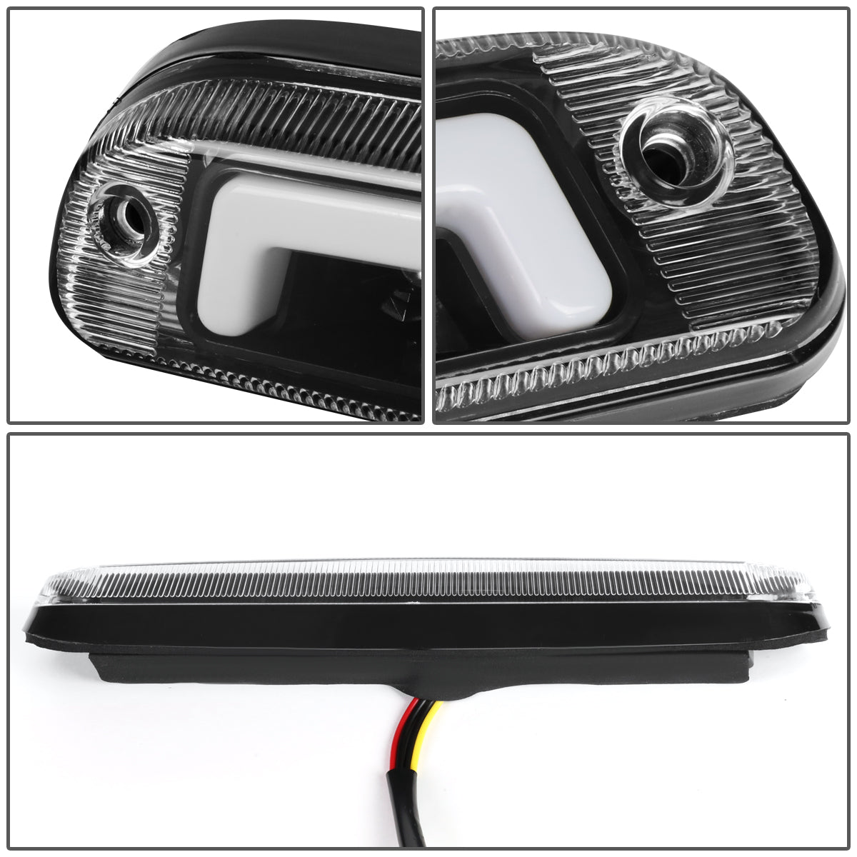 LUZ DE FRENO 3RD BRAKE LIGHT - 93-11 FORD RANGER / 99-16 F-250, F-350 SD, F-450 SD, F-550 SD / 95-03 MAZDA B2300, B2500, B3000, B4000 - FITS MODELS WITH CARGO LIGHTS ONLY - SEQUENTIAL CHASE LED - CHROME