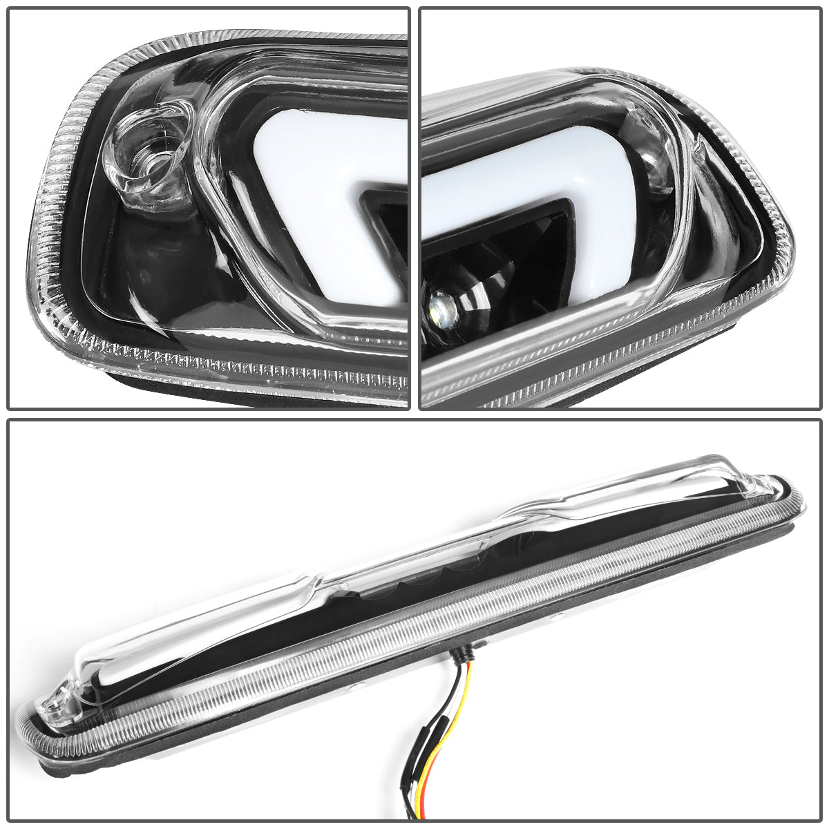 LUZ DE FRENO 3RD BRAKE LIGHT - 99-06 CHEVY SILVERADO 1500, 2500, 3500 , GMC SIERRA 1500, 2500, 3500 / 2007 CHEVY SILVERADO 1500 , 2500, 3500 , GMC SIERRA 1500, 2500, 3500 - SEQUENTIAL CHASE LED - CHROME