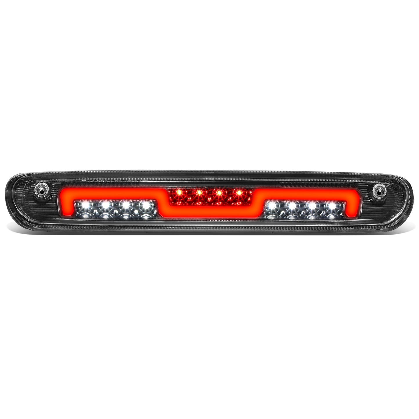 LUZ DE FRENO 3RD BRAKE LIGHT - 07-13 CHEVY SILVERADO 1500, GMC SIERRA 1500 / 07-14 CHEVY SILVERADO 2500, 3500, GMC SIERRA 2500, 3500 / 09-10 HUMMER H3T - SEQUENTIAL CHASE LED - CHROME
