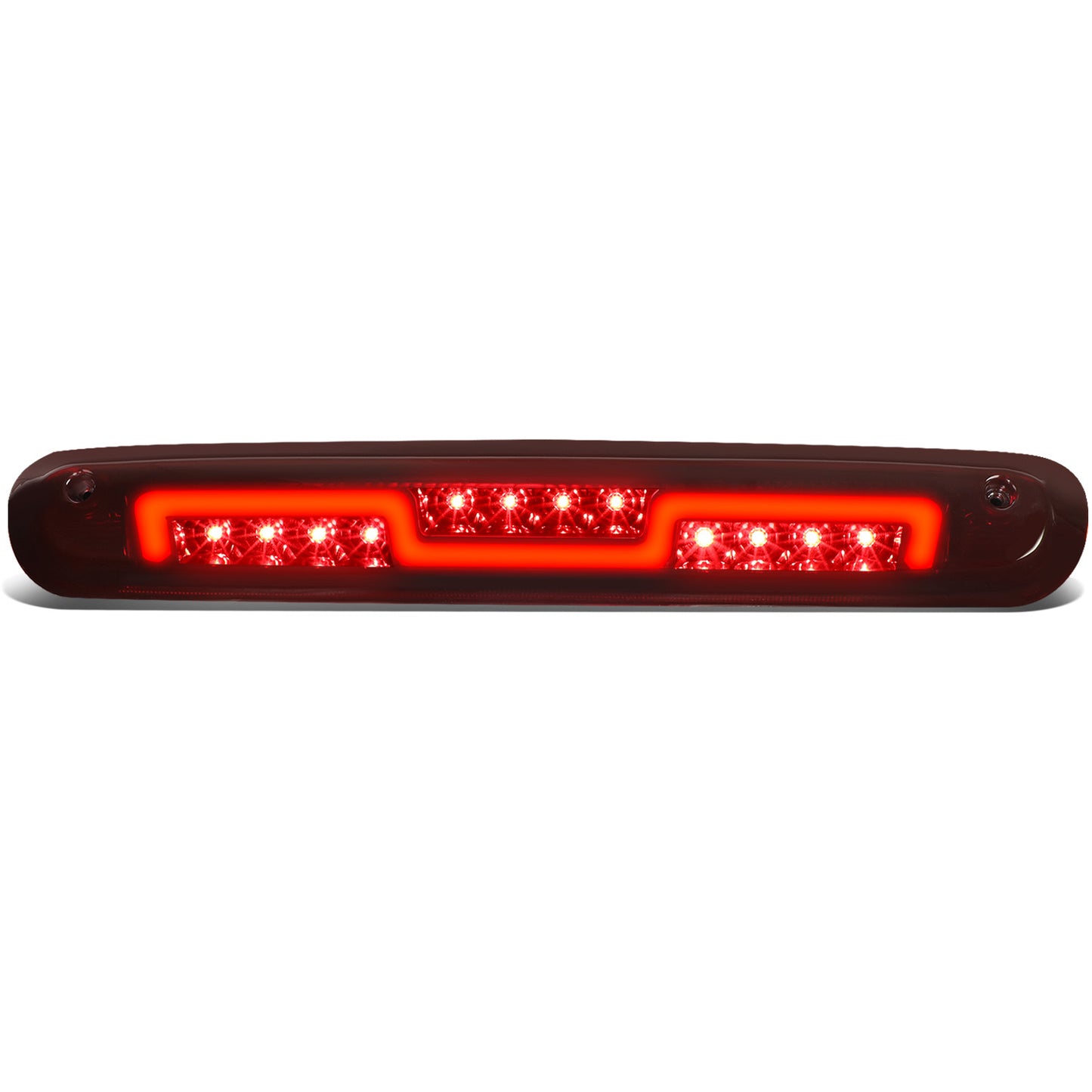 LUZ DE FRENO 3RD BRAKE LIGHT - 07-13 CHEVROLET SILVERADO 1500 & 1500 HD / 07-14 CHEVROLET SILVERADO 2500 3500 & HD MODELS / 07-13 GMC SIERRA 1500 & 1500 HD / 07-14 GMC SIERRA 2500 3500 & HD MODELS - 09-10 HUMMER H3T - LED - DARK RED