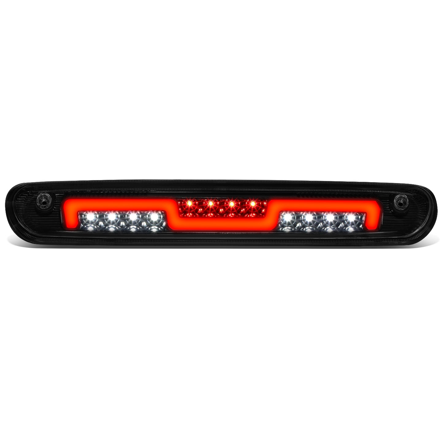 LUZ DE FRENO 3RD BRAKE LIGHT - 07-13 CHEVY SILVERADO 1500, GMC SIERRA 1500 / 07-14 CHEVY SILVERADO 2500, 3500, GMC SIERRA 2500, 3500 / 09-10 HUMMER H3T - SEQUENTIAL CHASE LED - SMOKE