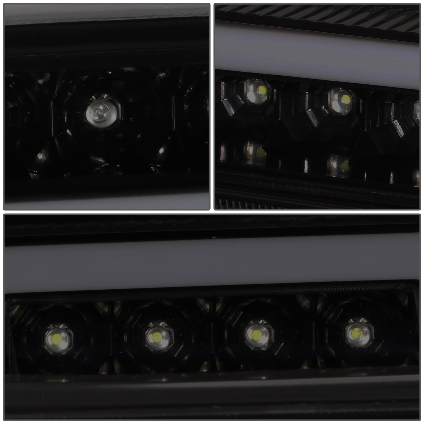 LUZ DE FRENO 3RD BRAKE LIGHT - 07-13 CHEVY SILVERADO 1500, GMC SIERRA 1500 / 07-14 CHEVY SILVERADO 2500, 3500, GMC SIERRA 2500, 3500 / 09-10 HUMMER H3T - SEQUENTIAL CHASE LED - SMOKE