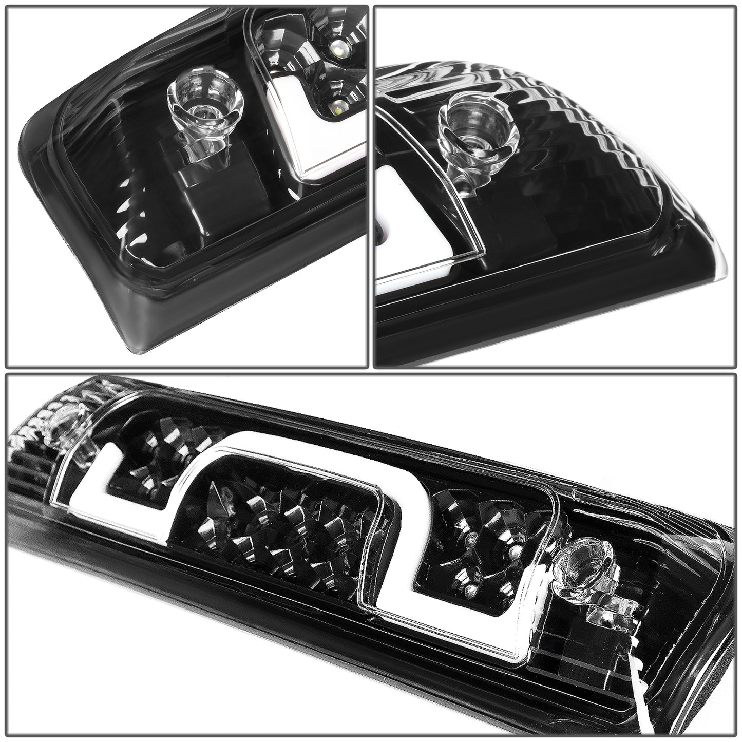 LUZ DE FRENO 3RD BRAKE LIGHT - 14-20 CHEVY SILVERADO 1500, GMC SIERRA 1500 / 15-20 CHEVY SILVERADO 2500, 3500, GMC SIERRA 2500, 3500 / 2019 GMC SIERRA 1500 LIMITED - STANDARD CAB ONLY - SEQUENTIAL CHASE LED - CHROME