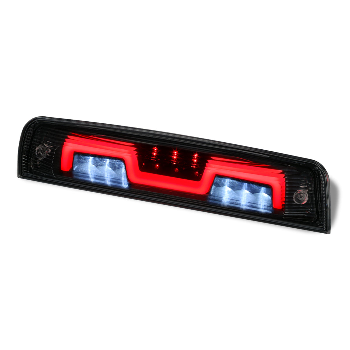 LUZ DE FRENO 3RD BRAKE LIGHT - 09-10 DODGE RAM 1500 / 2010 RAM 2500, 3500 / 11-18 RAM 1500, 2500, 3500 / 19-22 RAM 1500 CLASSIC - SEQUENTIAL LED - SMOKE