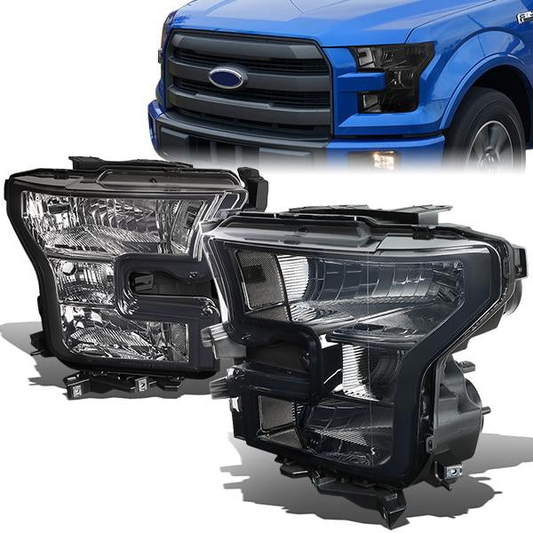 FAROS 15-17 FORD F-150 2/4-DOOR - ONLY FITS MODELS W/ COMPOSITE HEADLIGHTS - H11 LOW BEAM / 9005 HIGH BEAM / 7444NA TURN SIGNAL - SMOKE HOUSING / CLEAR CORNER