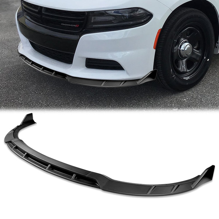 LIP FRONTAL 15-22 DODGE CHARGER - REQUIRES DRILLING BUMPER FOR INSTALLATION - 3PC - MATTE BLACK