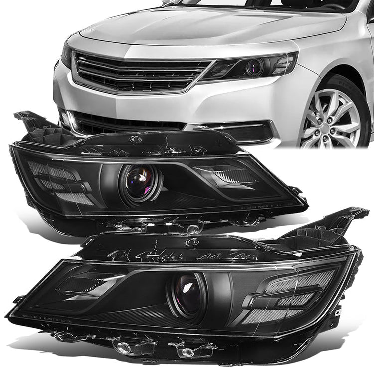 FAROS 15-19 CHEVROLET IMPALA - FITS HALOGEN HEADLIGHT MODELS ONLY - OEM - PROJECTOR - 9005 HIGH/LOW BEAM - BLACK HOUSING / CLEAR CORNER