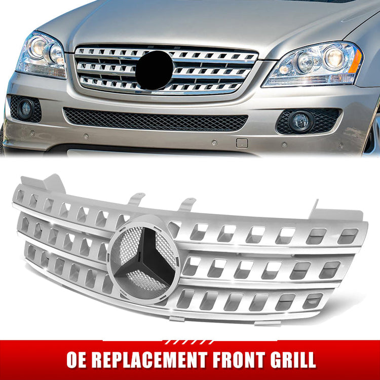 PARRILLA GRILLE - BZ W164 '06-'11(M-CLS)/ GRILLE ASS'Y 06-08/ CHROME/BRIGHT SILVER/ W/O AMG PKG/ W/O SPORT PKG (EU=USA)