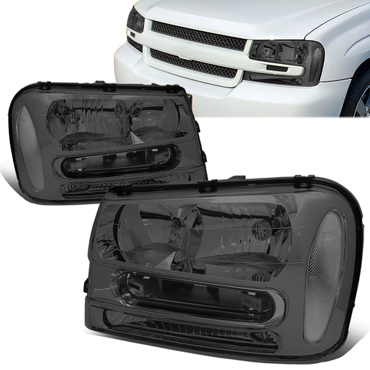 FAROS 02-09 CHEVY TRAILBLAZER / 02-05 TRAILBLAZER EXT - 9006 LOW BEAM / 9005 HIGH BEAM / 3757A TURN SIGNAL - SMOKE HOUSING / CLEAR CORNER