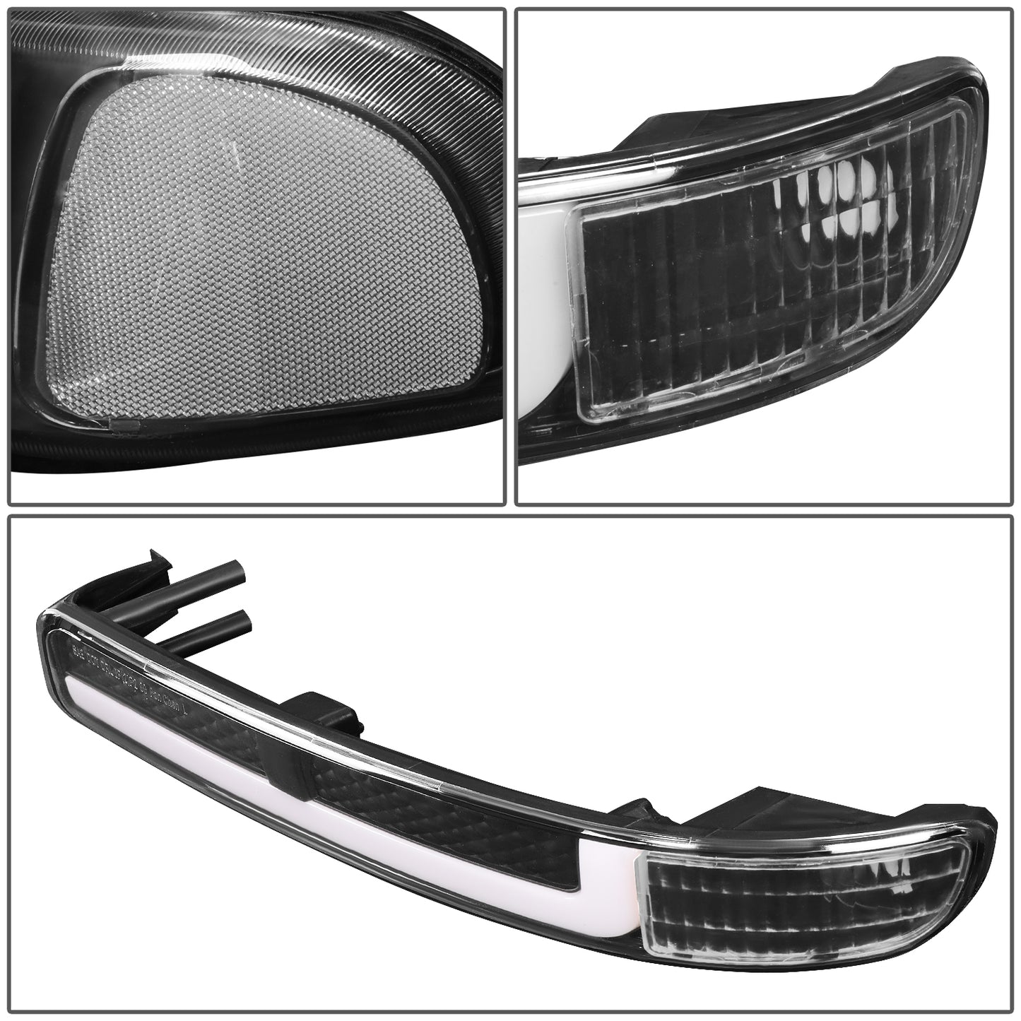 FAROS 99-06 GMC SIERRA 1500, YUKON / 01-06 SIERRA 1500 HD, SIERRA 2500 HD, SIERRA 3500 / 2007 SIERRA 1500, 1500 HD CLASSIC, SIERRA 3500 CLASSIC / 99-04 SIERRA 2500 / 00-06 YUKON XL 1500, YUKON XL 2500 - DOES NOT FIT DENALI, C3 TRIMS - SWITCHBACK LED DRL -