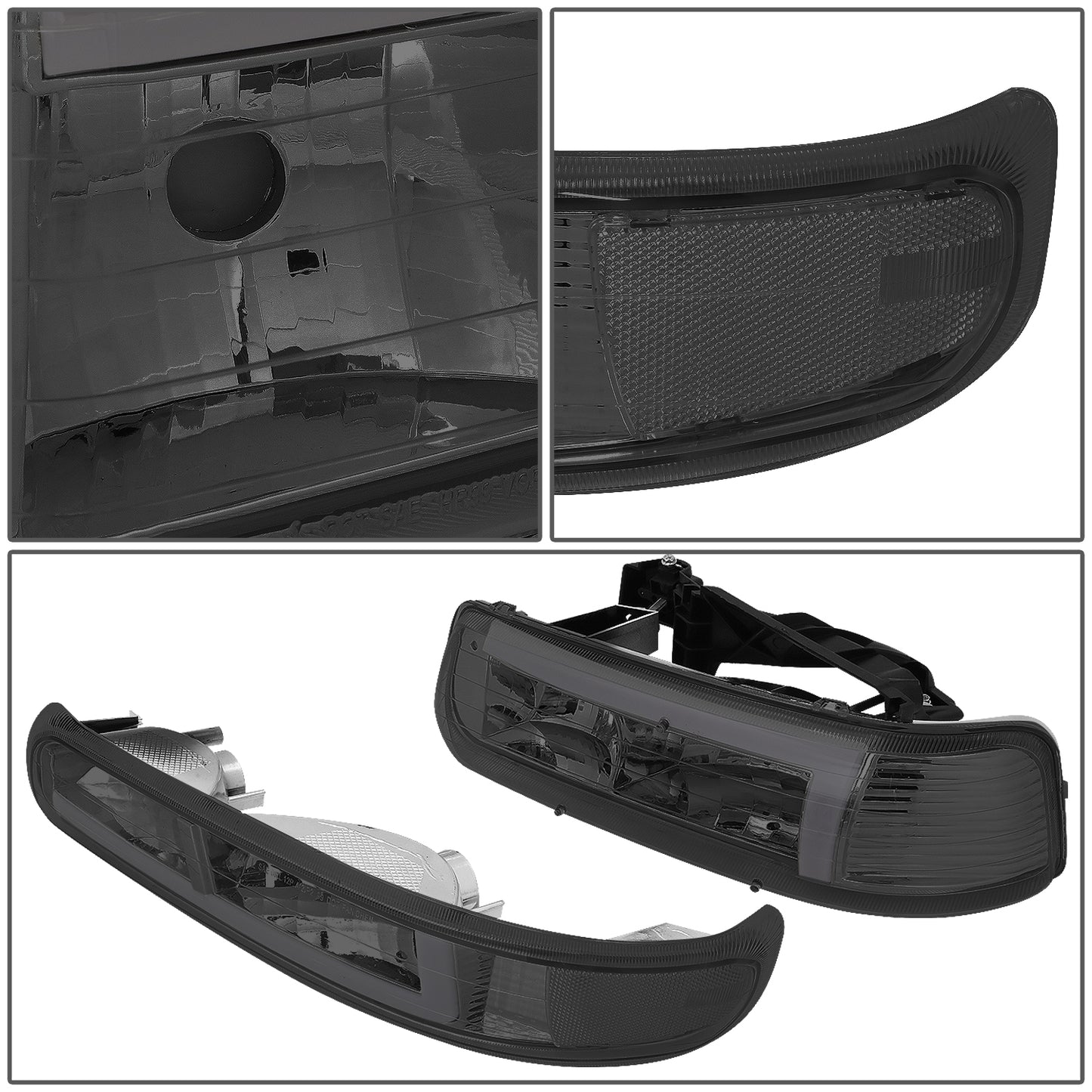 FAROS 99-02 CHEVY SILVERADO 1500, 2500 / 01-02 SILVERADO 1500 HD, 2500 HD, 3500 / 00-06 SUBURBAN 1500, 2500, TAHOE - REQUIRES WIRING TO EXISTING VEHICLES WIRING HARNESS - LED DRL - 4PC - SMOKE / CLEAR