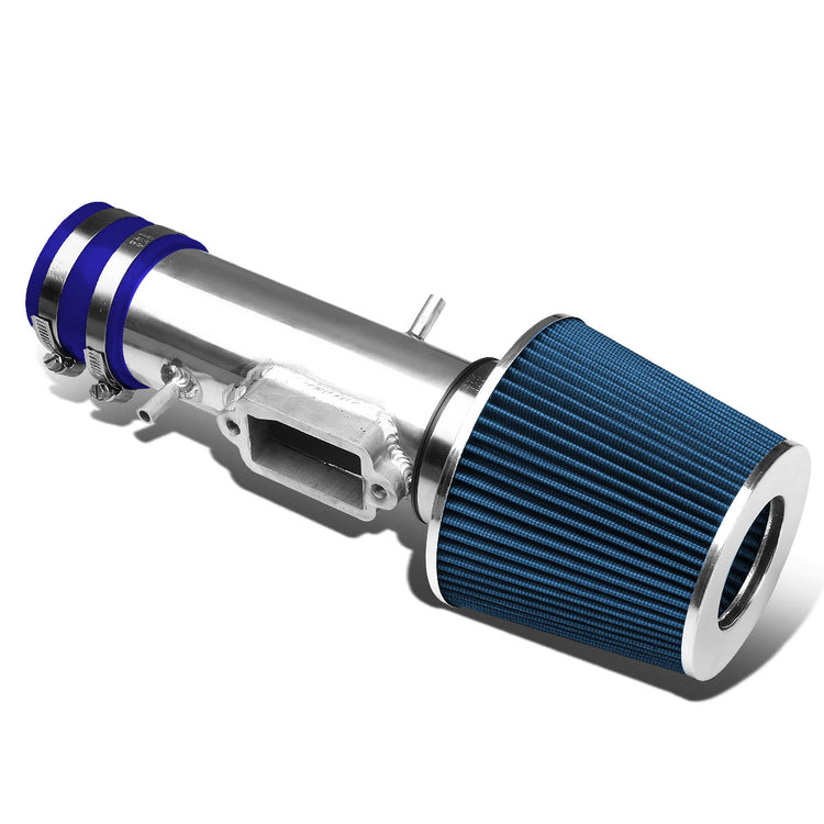 FILTRO DE AIRE ALTO FLUJO 3.00" - SHORT RAM - 97-01 TOYOTA CAMRY V6 - BLUE FILTER - POLISHED PIPE
