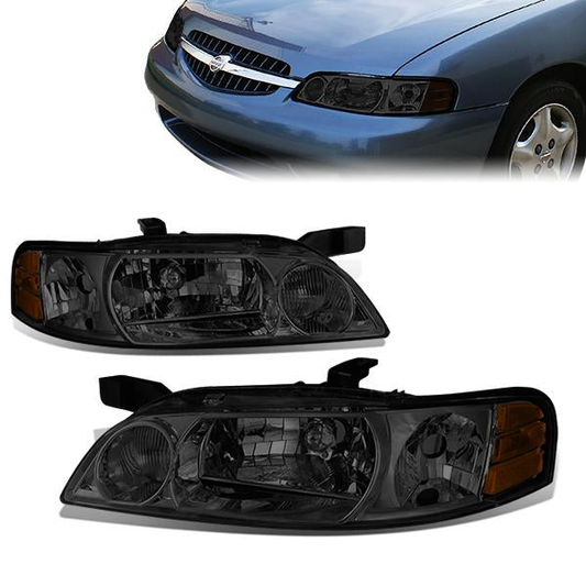 FAROS 00-01 NISSAN ALTIMA 4-DOOR - SMOKE HOUSING / AMBER CORNER - 9007 LOW / HIGH BEAM
