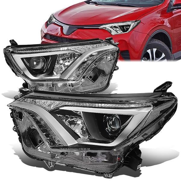 FAROS 16-18 TOYOTA RAV4 - PROJECTOR LOW BEAM - 9012 HIGH / LOW BEAM - CHROME HOUSING / CLEAR CORNER