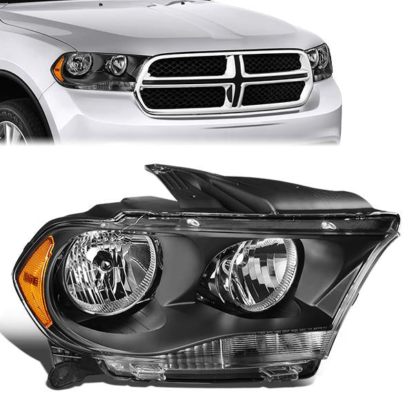 FAROS OE STYLE - 11-13 DODGE DURANGO - ONLY FITS MODELS W/ HALOGEN HEADLIGHTS - H11 LOW BEAM / 9005 HIGH BEAM - BLACK HOUSING - RIGHT